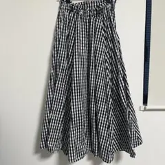 アズノウアズ　チェックロングスカート　ウエスト紐付き