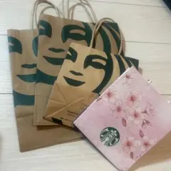 スターバックス 紙袋 4枚セット 桜デザイン