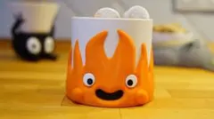 ジブリ　カルシファー　炎の形状カップ お菓子入れ