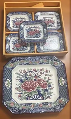 8角形皿 (大皿1枚、小皿5枚) 6枚セット