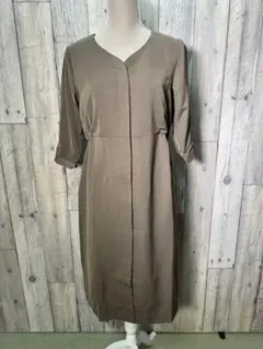 il Lino イルリノ ロングワンピース (38) 未使用品 カーキ