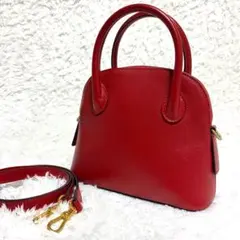 美品　セリーヌ　ハンドバッグ　2way レザー　赤　レッド　金具　※訳あり特価のサムネイル