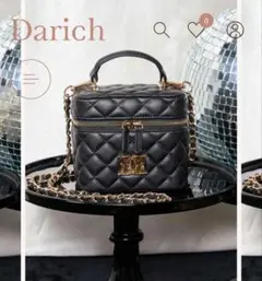 【新品未開封品】キルティングスクエアミニバッグ　BLK