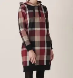 ブルーレーベルクレストブリッジ　チェック　36　パーカー　ワンピース