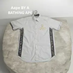 Aape BY A BATHING APE 半袖シャツ M 白 サイドロゴテープのサムネイル