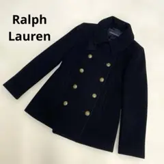 【美品✨】ラルフローレン ピーコート ウール ダブル ブラック　金ボタン