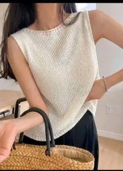 丸首ニット　SHEIN　サマーニット