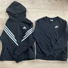 NIKE adidas トレーナー　パーカー　140 2点セット