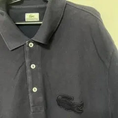 古着LACOSTE ラコステ　ビッグブランドロゴ　同系色ロゴポロシャツ XL