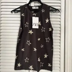 ZARA 星柄ノースリーブタンクトップ
