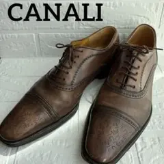 希少❗️CANALI カナーリ 内羽根 ストレートチップ イタリア製　革靴のサムネイル