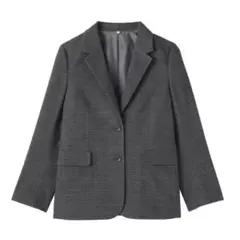 【無印良品】即完売品　テーラードジャケットL チャコールグレー チェック柄