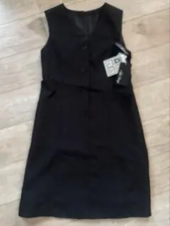 Add rouge ノースリーブ ひざ丈ワンピース ブラック