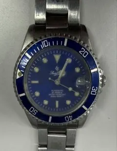 セントジョイナス自動巻き時計 青色ダイヤル 200m防水サブマリーナ　ジャンク