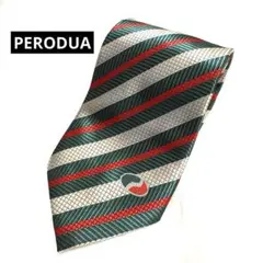 【美品】ストライプ ネクタイ ハンドメイド 遊び心 個性派 個性的 ロゴ刺繍