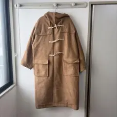 ブラウン ダッフルコート フード付き　大きいサイズ