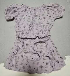 新品同様 アースミュージックアンドエコロジー 花柄ワンピース サイズ80