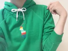 素敵カラー♡ラルフローレン　ビッグポニー　パーカー　エメラルドグリーン