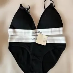 Calvin Klein 黒 ブラ＆ショーツセットL-1