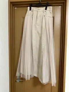 アンドクチュール ベージュ プリーツスカート サイズ38