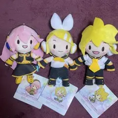 【新品未使用タグ付】初音ミクシリーズ ふわぷち ミニぬいぐるみ 3種セット
