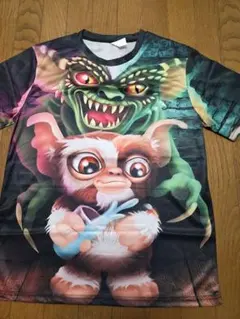 グリズリーとモンスターのTシャツ　グレムリン　レトロ映画　ヴィンテージTV