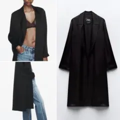 新品未使用 ZARA ザラ ブラックロングコート