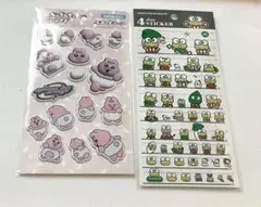 けろけろけろっぴ・おぱんちゅうさぎ 4サイズステッカー・ぷくっとシール 2枚