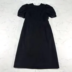 BORDERS at BALCONY パフスリーブ ロングワンピース サイズ36のサムネイル
