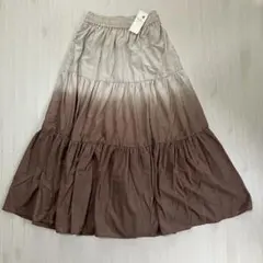 earth music&ecology グラデーションティアードロングスカート