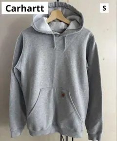 カーハート プルオーバーフーディ ロゴタグ付カンガルーポケット ヘザーグレー S