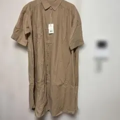レディースM~Lカジュアルワンピース長シャツ新品