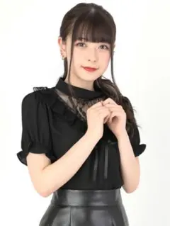 Ank Rouge レース切り替えブラウス