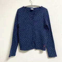 PETIT BATEAU  プチバトー　 ネイビー　コットン　カーディガン