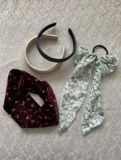 カチューシャ・ヘアバンド・リボン　4点セット