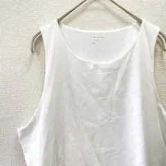 希少✨️リブタンクトップ スクエアネック ホワイト インナー 無地 シンプル