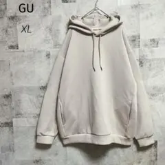 GU ジーユー【XL】トレーナー プルオーバー ベージュ フード付き ゆったり