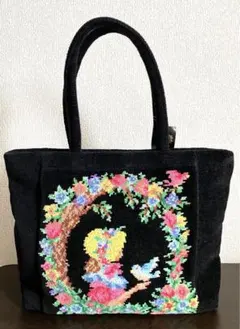 【新品】タグ付きFEILER フェイラー ハンドバッグ 女の子　鳥　花柄のサムネイル