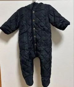 ラルフローレン フード付きロンパース チェック柄