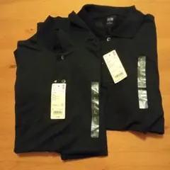 UNIQLO ドライカノコポロシャツ L ブラック✕2