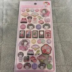 ボンボンドロップシール　和柄　舞妓
