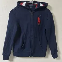 ラルフローレン　ジップアップパーカー　ビッグポニー　ネイビー