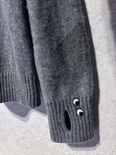UNIQL ANYA HINDMARCHカシミヤ100 ニット　グレー XL