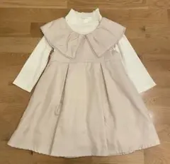 petit main ワンピース100㎝西松屋白トップス95㎝　2点セット