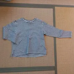 肩出し 白黒ストライプ Mサイズ 長袖トップス GU