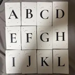 結婚式　テーブルナンバー　A-L パール装飾付き