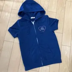 PINK-latte ピンクラテ　XS 150㎝　半袖　ジップアップ  パーカー