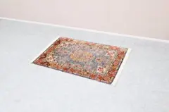 【美品】 ペルシャ絨毯 手織り クム Qom 産 メダリオン柄 シルク