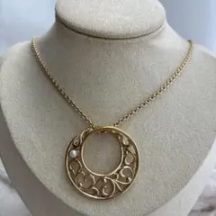 chloe クロエ ロゴハートオープンリングネックレス イタリア製