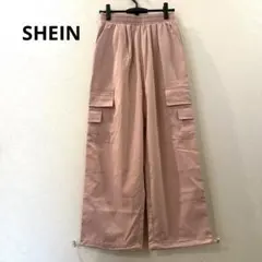 SHEIN シーイン　未使用　ワイドボリュームカーゴパンツ　全ゴム　ピンク　M